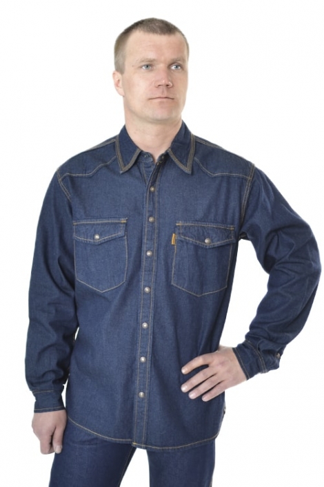 Рубашка джинсовая мужская Montana 12190RW темная